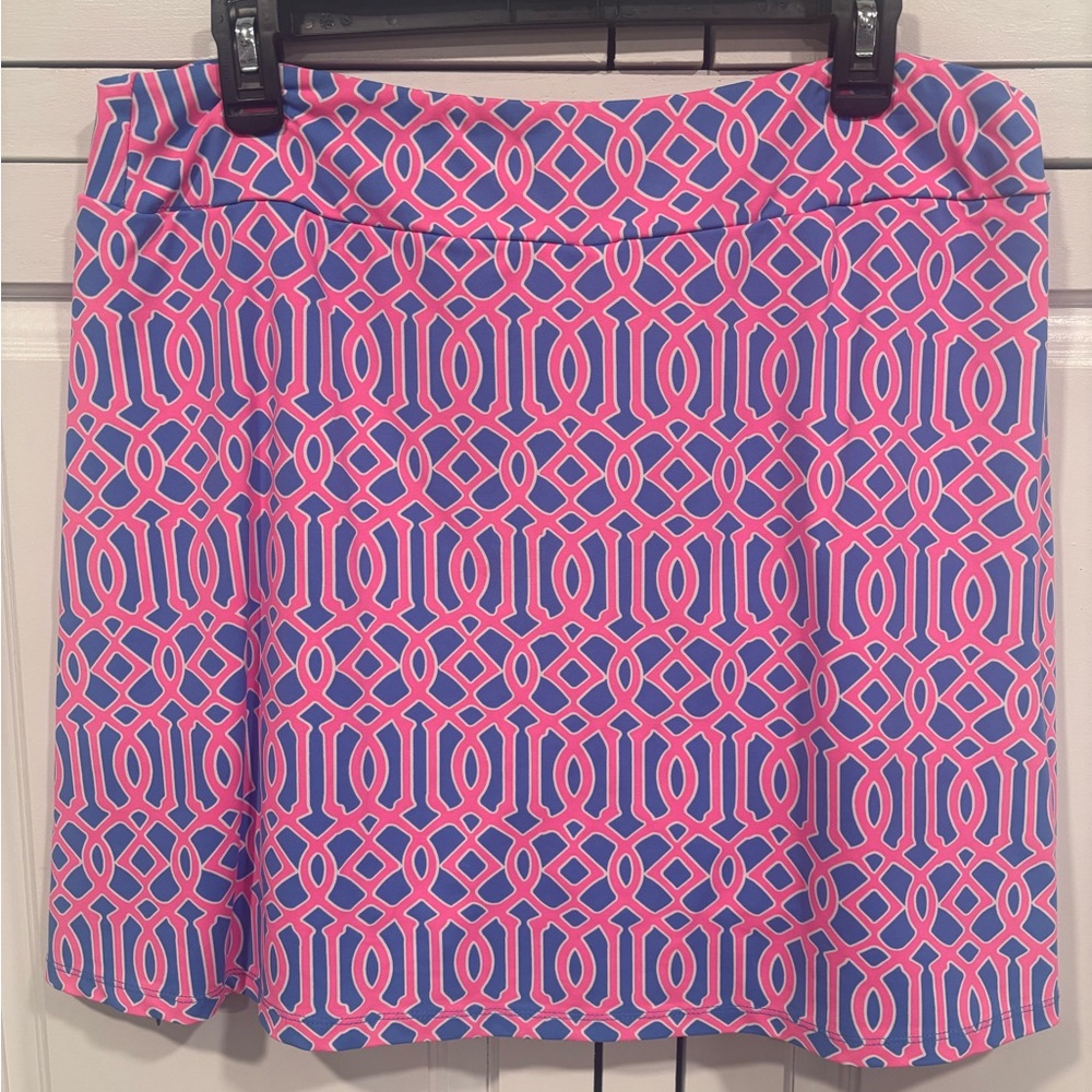 Lulu B Geometric Pink and Blue Women's Skort Like New